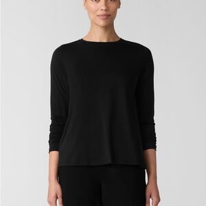 Eileen Fisher Charcoal Long Sleeve Top